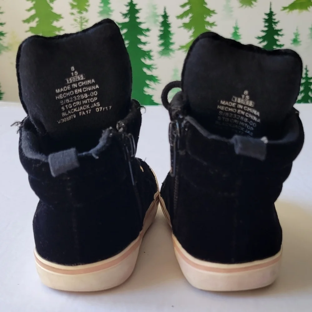 Girls Velvet Critter Zip-up Sneakers